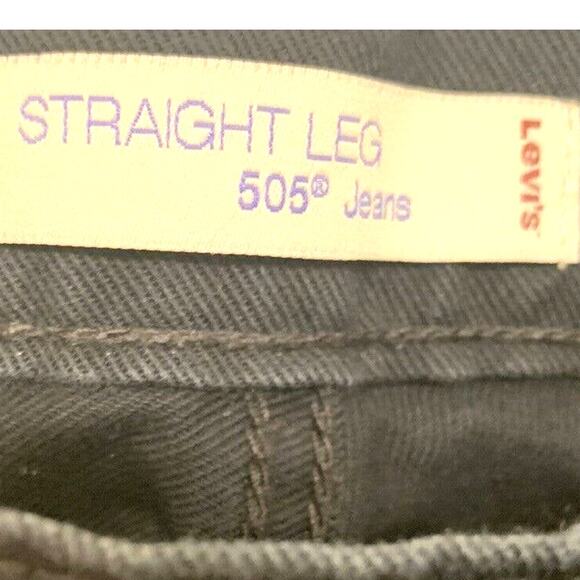 Levi’s 505 Womens Jeans 14 Short Black Straight Leg Mid Rise Cowgirl Western - Picture 3 of 5